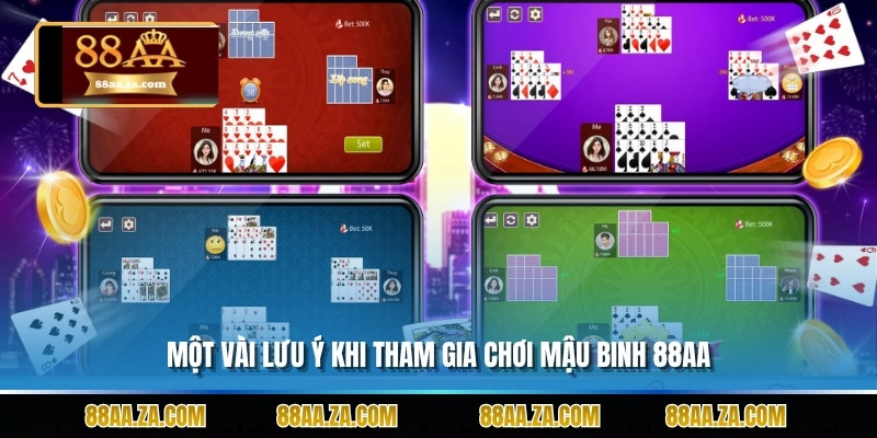 Một vài lưu ý khi tham gia chơi Mậu binh 88aa 